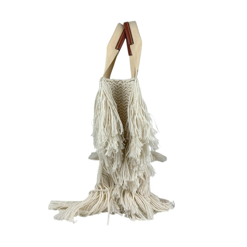 Chloe Shoulder off leather Woody brown Bag white 2way